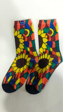 Load image into Gallery viewer, Sunflower Symphony Bamboo Crew Socks — Wayne Potrafka